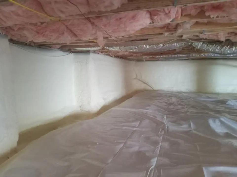 Crawl space encapsulation with closed-cell spray foam for Spray Foam Roofing Repair in Dayton
