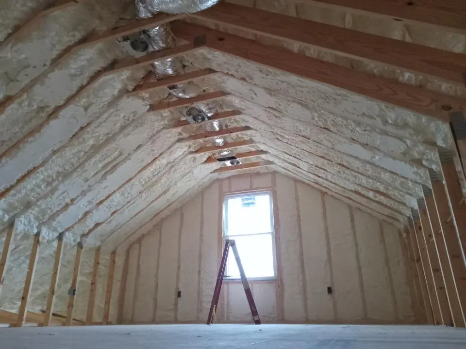 Spray foam roofing application for Crawl Space Insulation project in Dayton